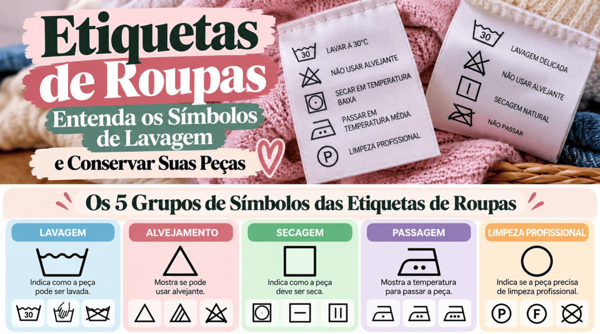 Guia Visual de Etiquetas de Roupas